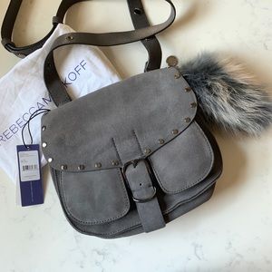 ♦️SOLD♦️Suede Saddle Bag w/ Fox Tail Charm